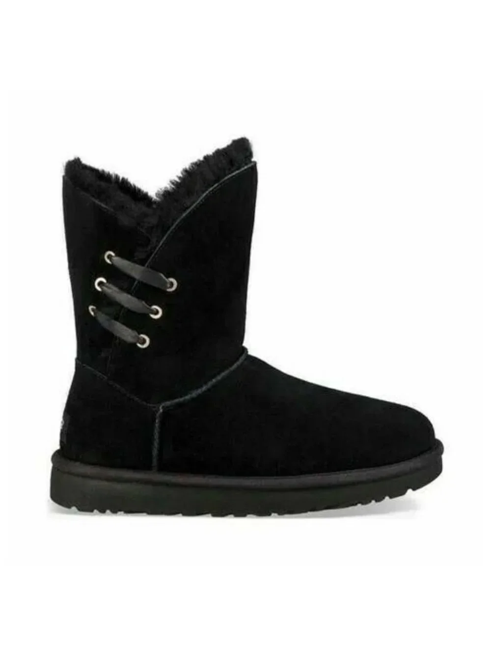 New! Ugg Constantine Genuine Lamb Shearling Lined Boot Black Sz 6 1018629 DD36